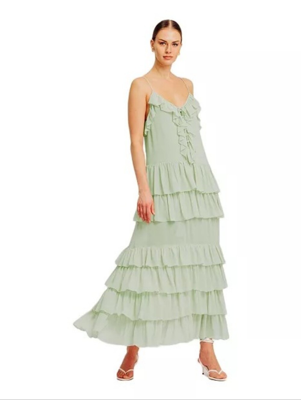 TORN BY RONNY KOBO Women's Orcadia Dress In Sage Sz S